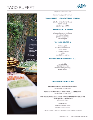 Taco Bar / Buffet Ideas