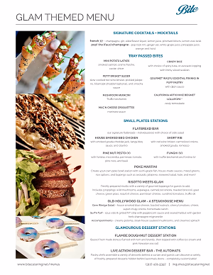 Glam Themed Menu