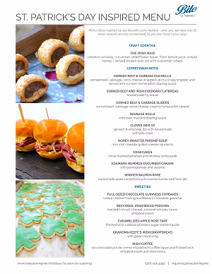St. Patrick's Day Menu 