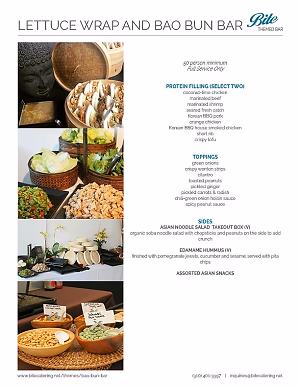 Lettuce Wrap and Bao Bun Bar