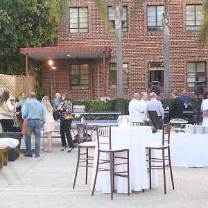 Santa Monica Company Anniversary Party Guests Entering