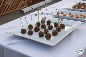 Santa Monica Company Anniversary Party Lamb Bites Skewered