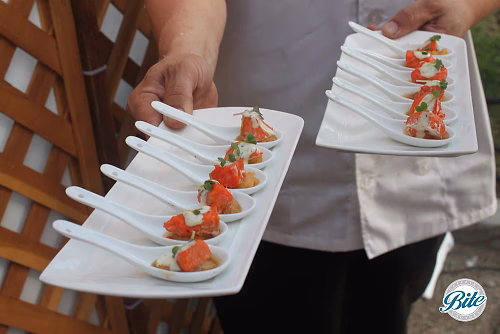 Santa Monica Company Anniversary Party Cedar Baked Salmon