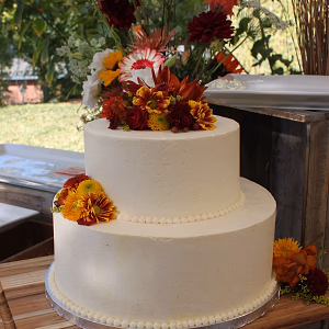 Wedding Cake with Fall Colors