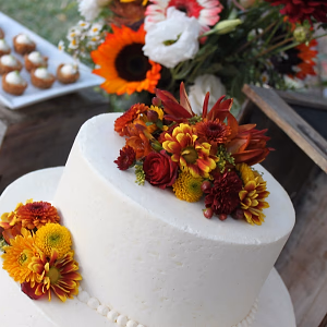 Fall Wedding Cake Top Tier