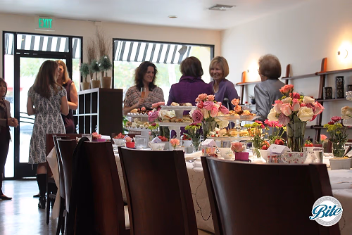 Bridal Shower Tea Party at Bite Bar Side View of Table