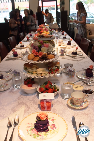 Bridal Shower Tea Party at Bite Bar Long View of Table