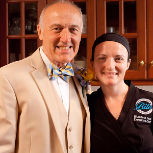 Chef Elizabeth with one of our handsome grooms