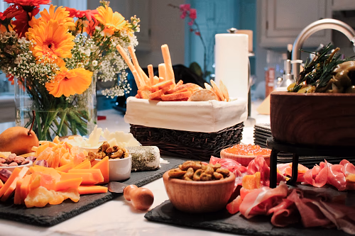 Cheese and charcuterie display