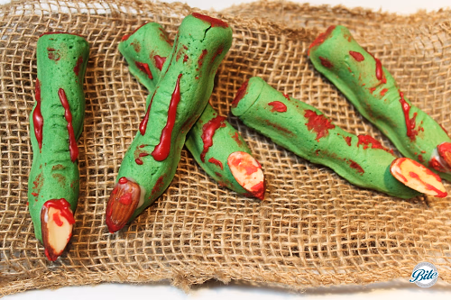 Bloody green finger bites #Halloween
