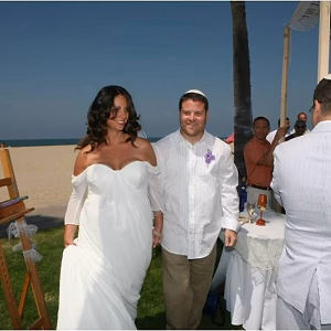 Bride and Groom @ Beach Wedding