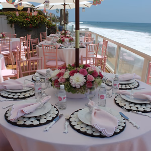 Table Setting @ Malibu Baby Shower