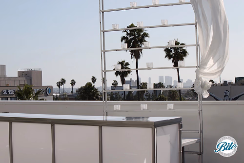 Outdoor bar with scenic views