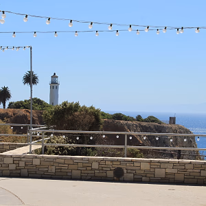 Patio with View of Lighthouse @ Point Vicente Interpretive Center
