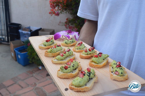 Edamame Hummus Crostini