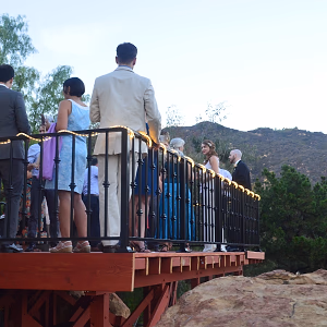 Receiving line on the porch