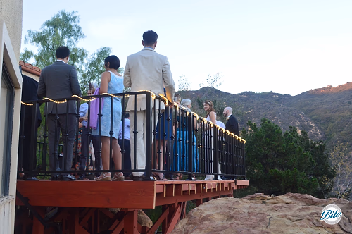 Receiving line on the porch