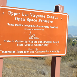 Upper Las Virgenes Entry Sign