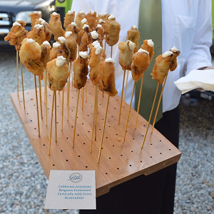 Vertical Artichoke Beignets