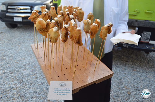 Vertical Artichoke Beignets