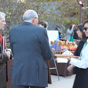 Server Tray Passing Bites to Guests