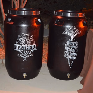 Custom signage on barrels