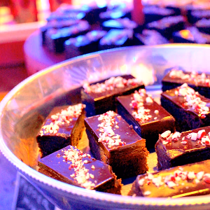 Brownie Bites with Peppermint Sprinkles
