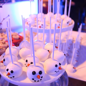 Snowman Eggnog Cake Pops