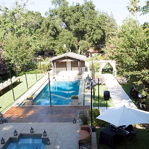 Backyard Wedding Set-Up - Ceremony and Dining Area