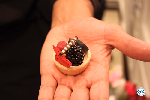 Fresh fruit tart with creme legere
