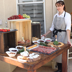 Pre-Ceremony Artisan Cheese and Charcuterie Display Tended by our Knowledgeable Server
