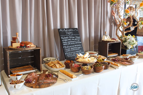 Antipasto and crostini display