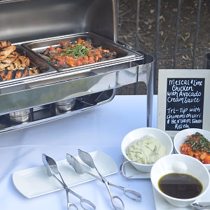 Lime and Mescal Chicken and Tri-Tip with Chimmichurri on Buffet