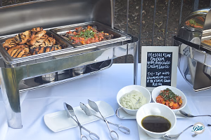 Lime and Mescal Chicken and Tri-Tip with Chimmichurri on Buffet