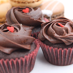 Chocolate Cupcakes with Heart
