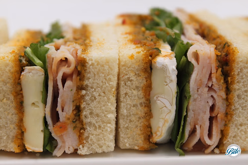 Tea Sandwich - Turkey and Brie Finger Sandwiches on Sides