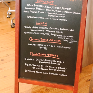 Summer Camp Menu written on A-Frame