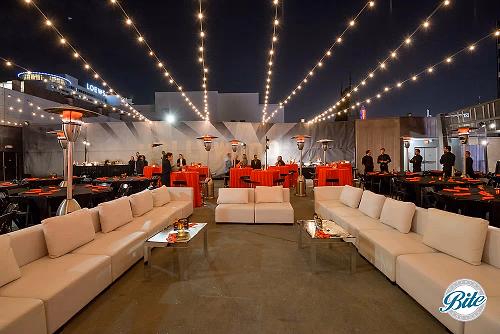 Madame Tussauds Rooftop with lounge setup