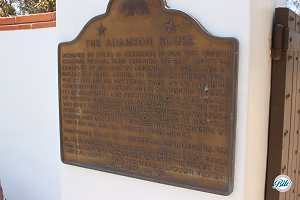 Plaque Outlining History of Adamson House