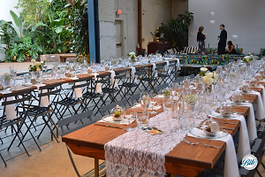 Long tables @ Millwick setup for dinner