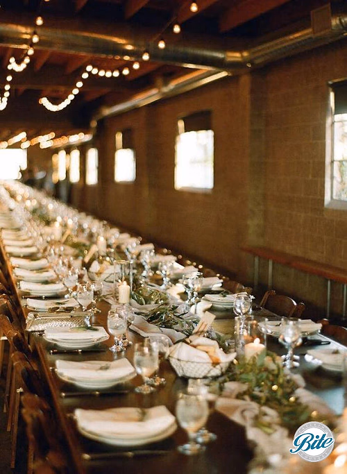Closeup of table set for service @ Smoky Hollow Studios