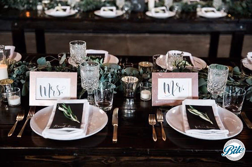 Placesetting for Mr and Mrs @ Smoky Hollow Studios