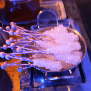 Crystalline sugar sticks
