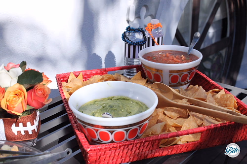 Homemade guacamole and salsa w/ chips
