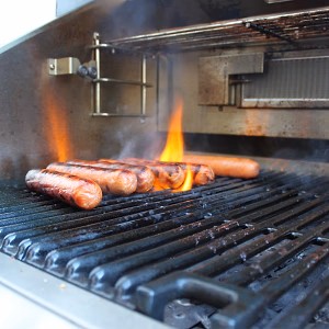 Hot Dogs on Grill