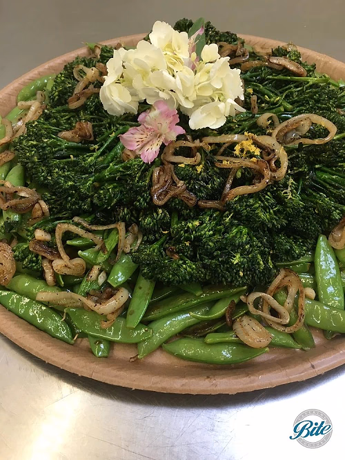 Citrus grilled broccolini & snap peas