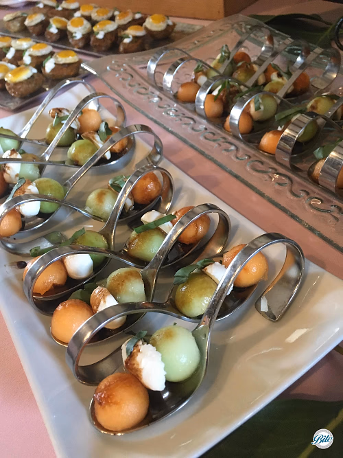 Melon and Mozzarella Spoons