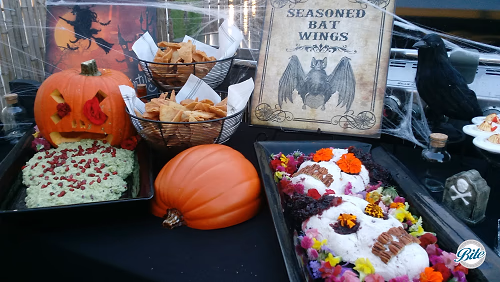 Puking Pumpkin on Halloween Display