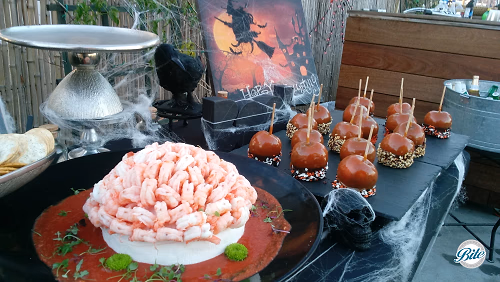 Brains and Staked Hearts on Halloween Display