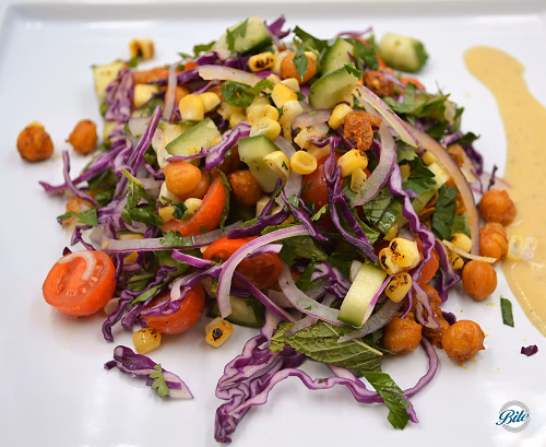 Cucumber And Fried Garbanzo Salad